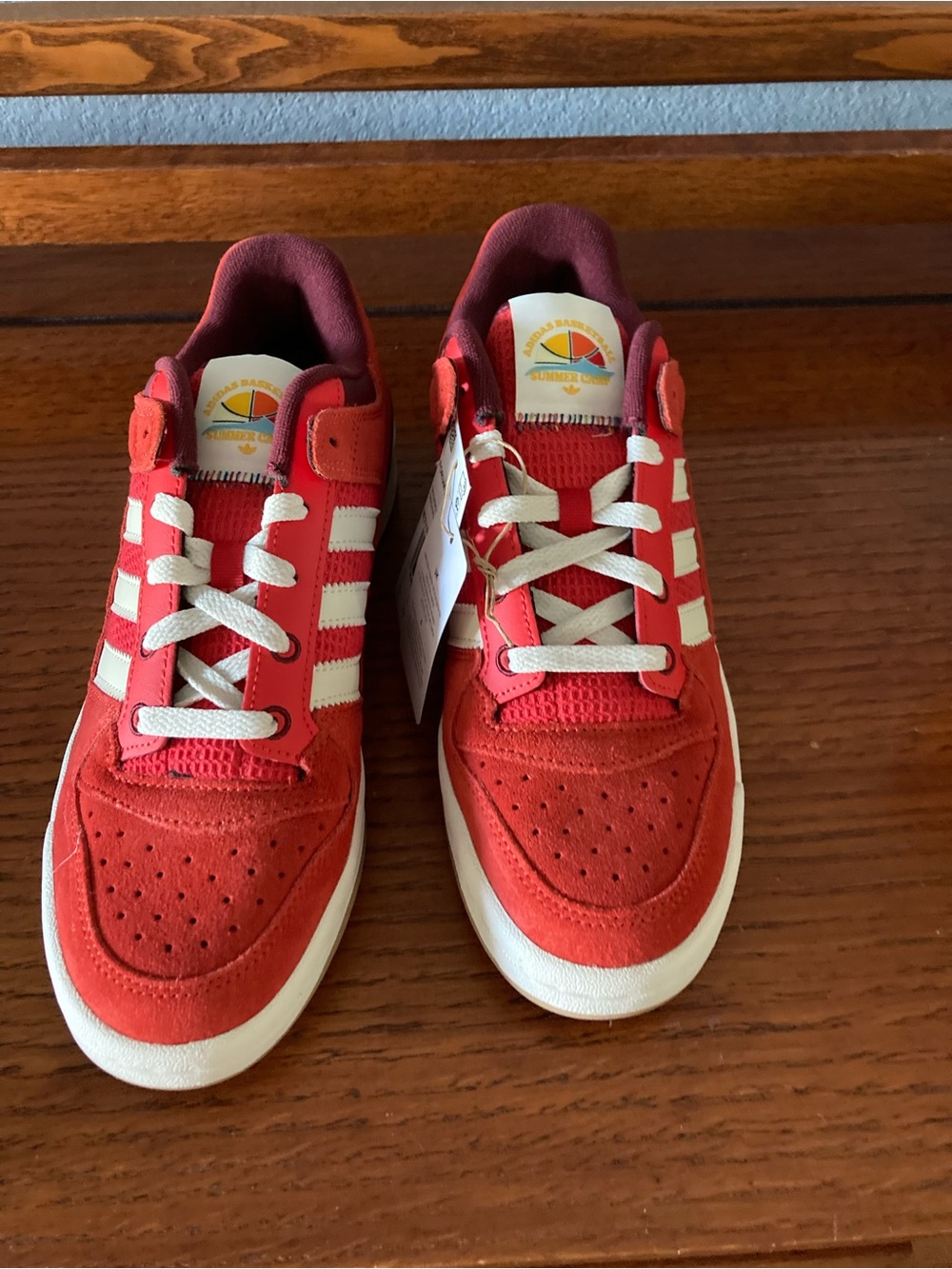 New adidas Originals Forum Low CL Scarlet Red Men's Shoes Size 7.5